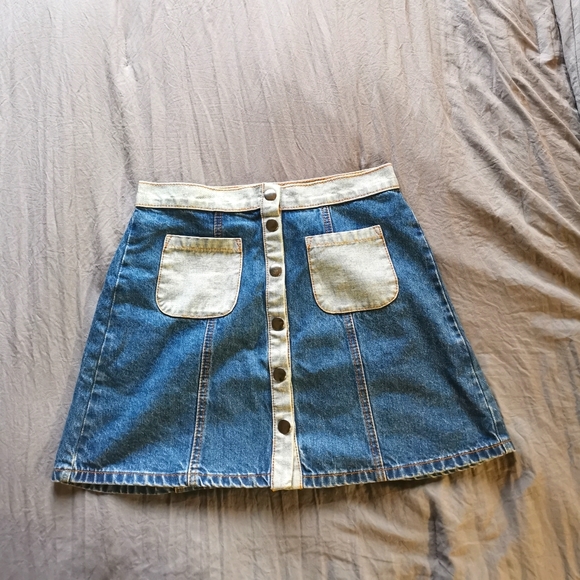 Urban Outfitters Dresses & Skirts - Urban Outfitters BDG Denim Skirt Snap Two Tone